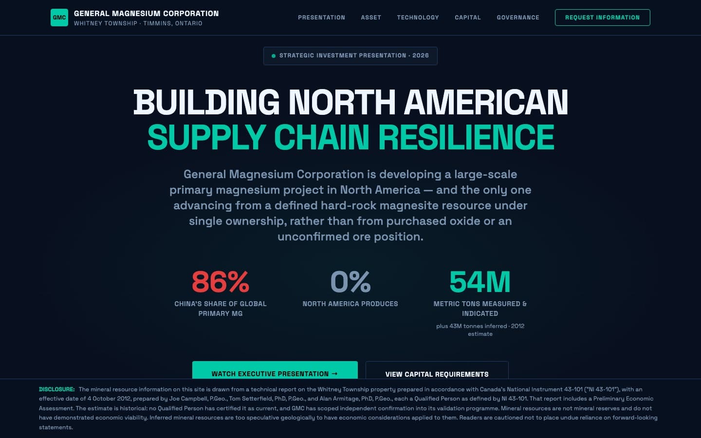 GMC-MAG investor website